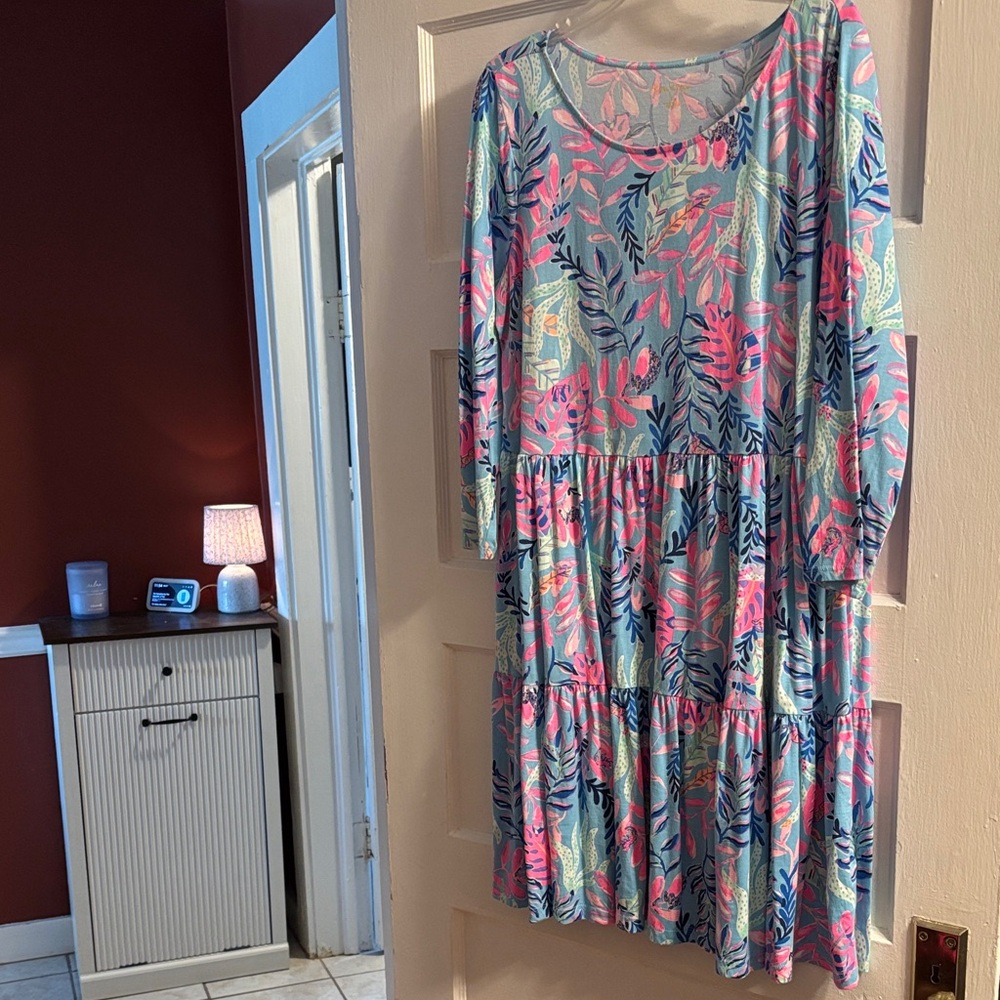 Lilly Pulitzer Pink and Blue Floral Dress